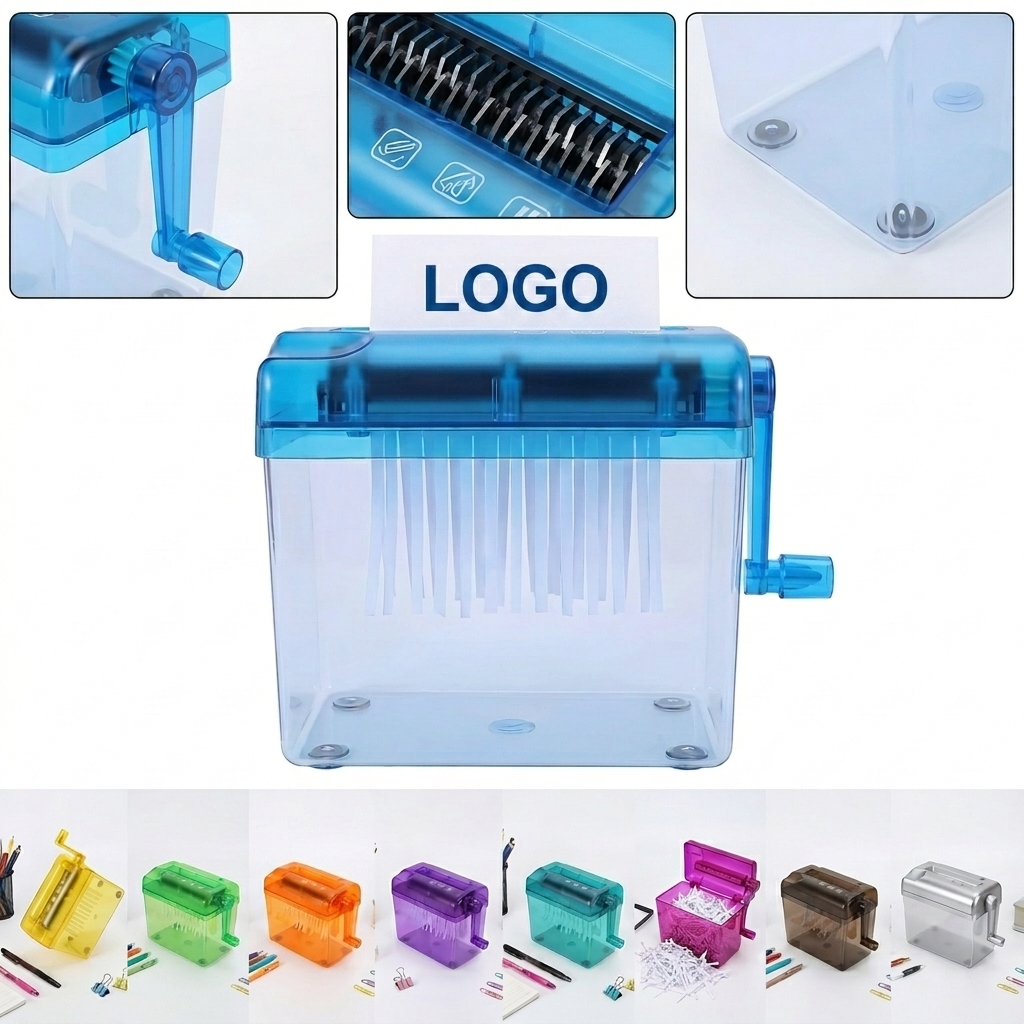 Hand-Cranked Paper Shredder for Secure Document Destruction