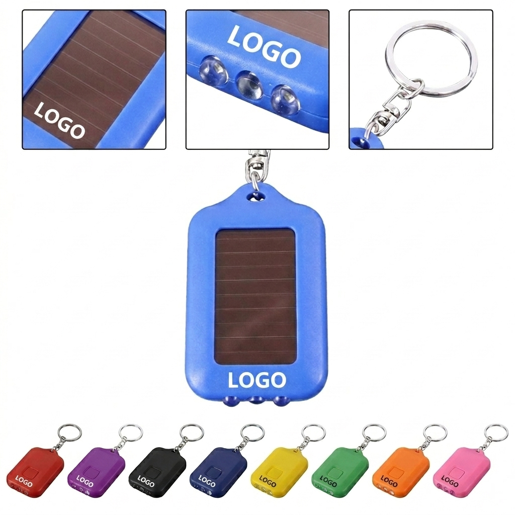 Ambient Light Charging Keychain Torch with 8 Color Options