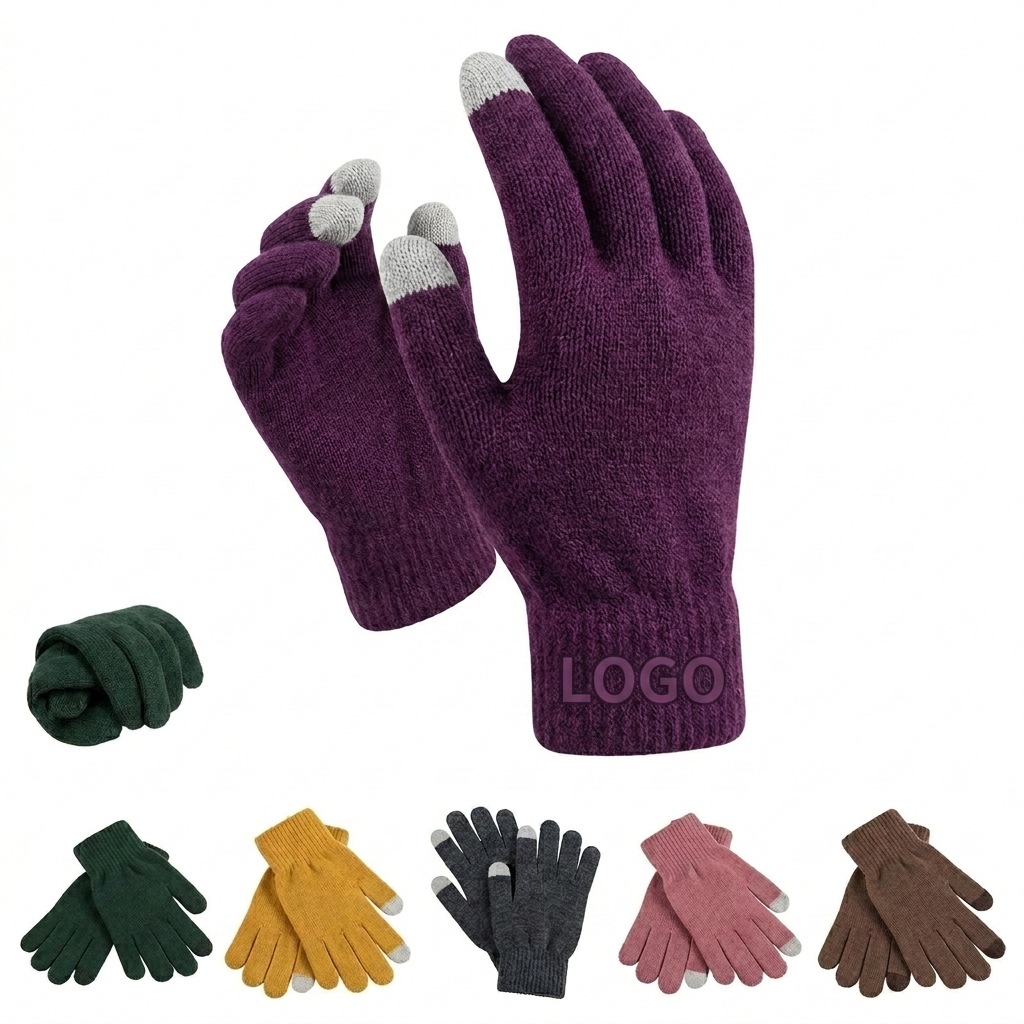 Thermal Weave Stretch Gloves for Running & Winter Commuting