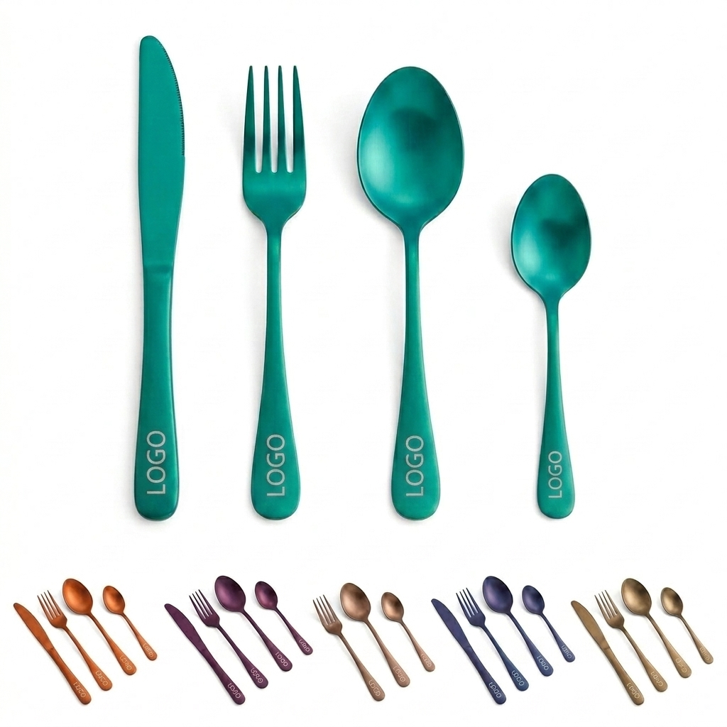 Multicolor Mirror Polished 16-Piece Stainless Steel Cutlery Set