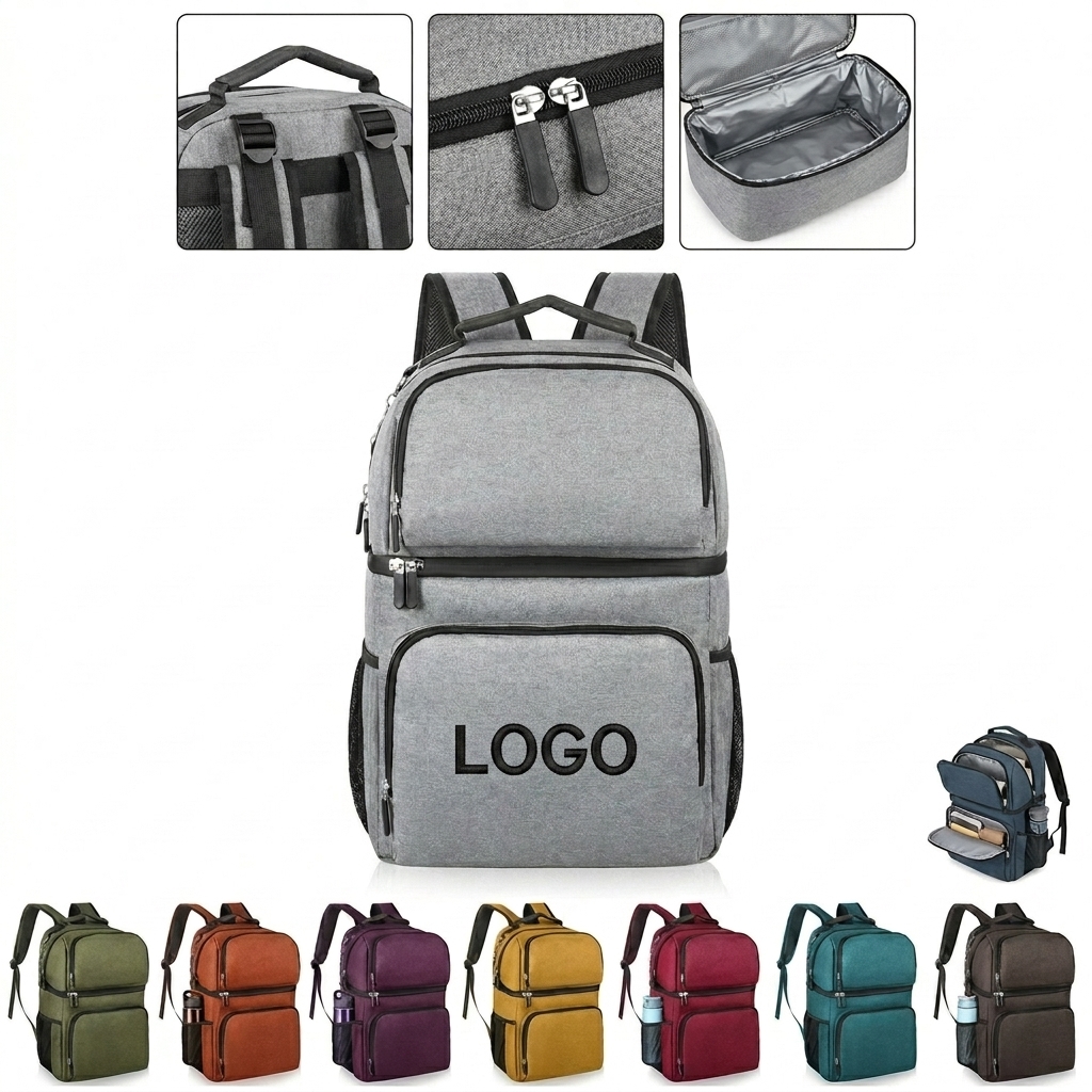Dual Compartment Leakproof Cooler Backpack for Outdoor Travel & Beach