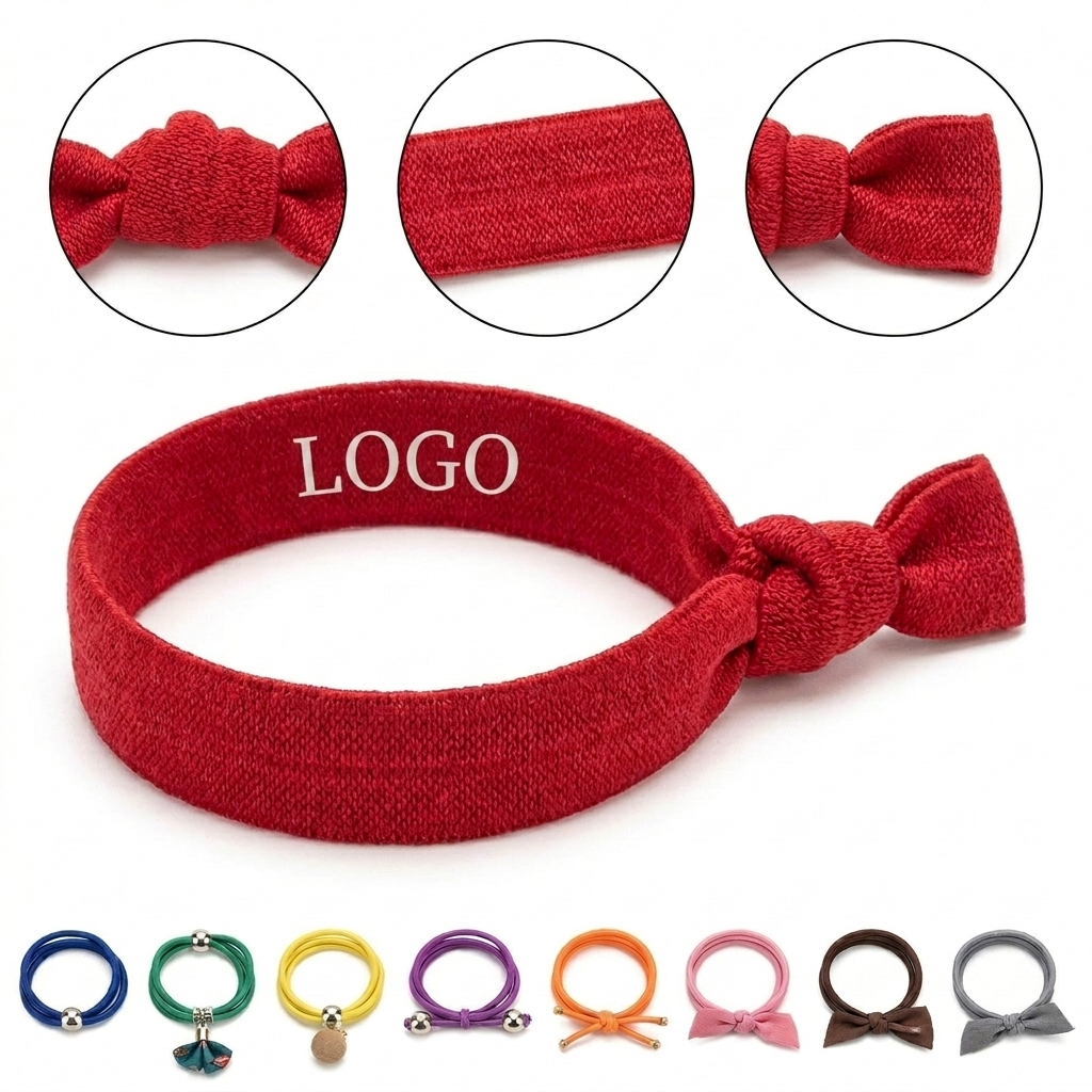 Dual-Use Elastic Knot Hair Tie and Wristband