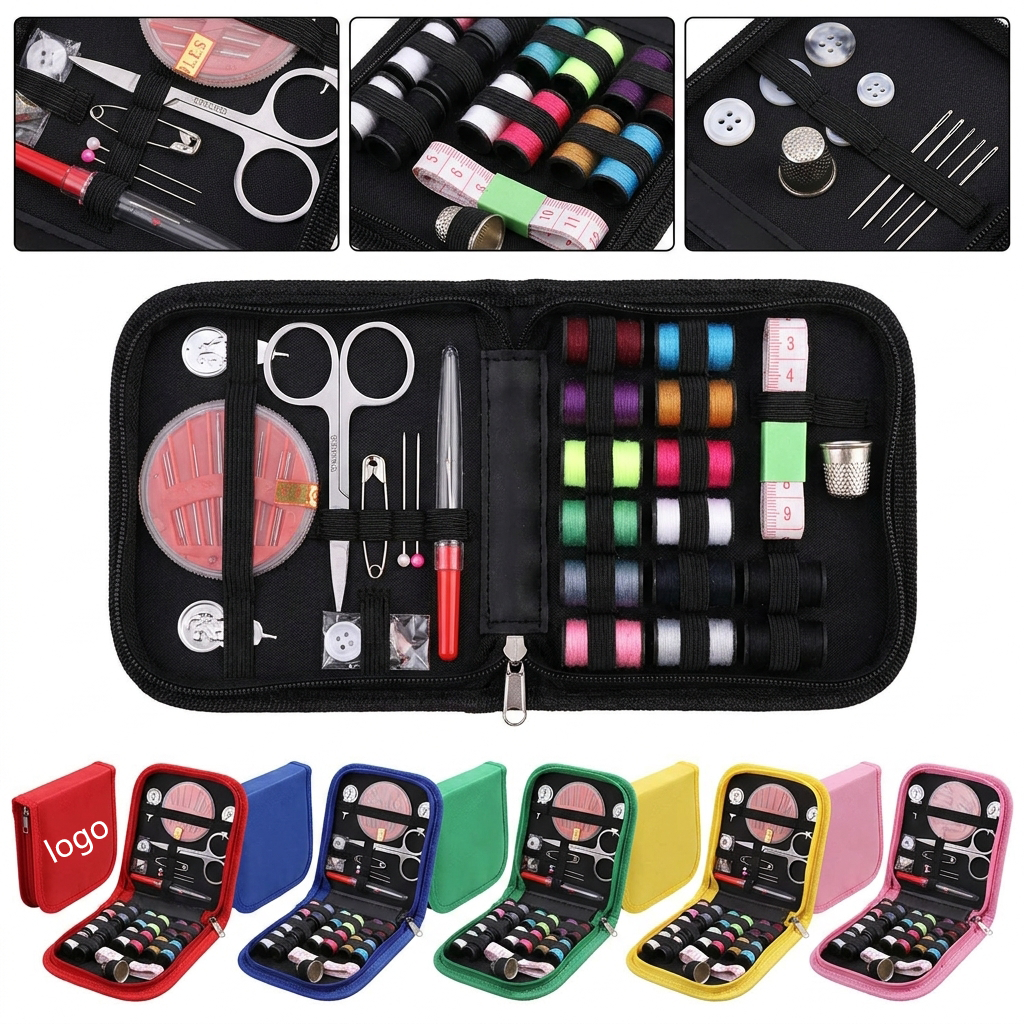 All-in-One Household Sewing Kit with Zippered Case