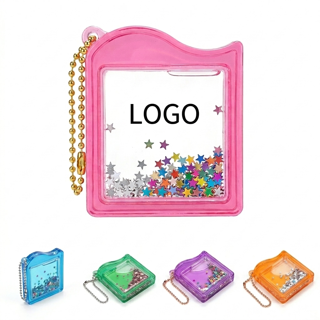 Glitter Star Liquid Glitter Card Holder & Keychain