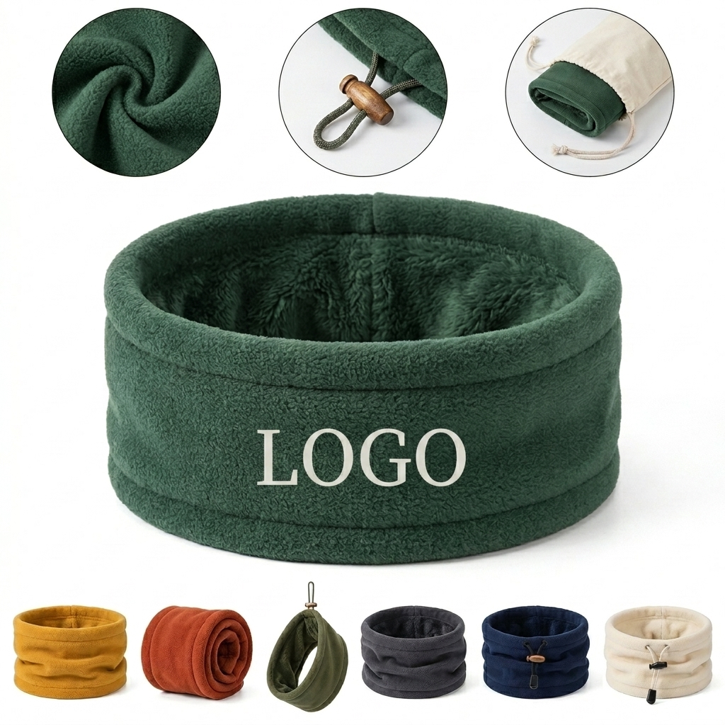All-Season Breathable Fleece Tube Scarf for Men and Women - Multi-Functional Neck Warmer