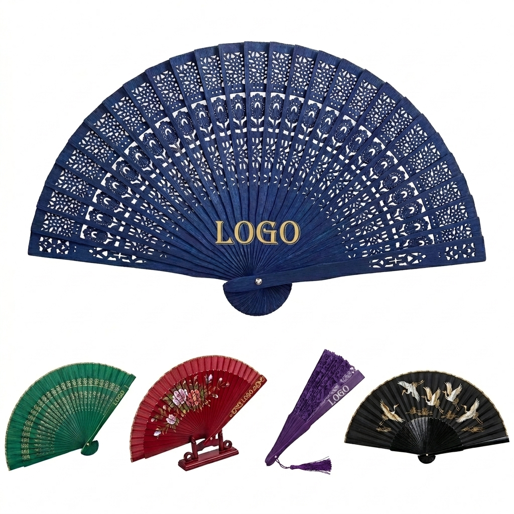 Artisanal Chinese Folding Fan Collection - Silk & Wood Hand Fans for Weddings & Decor