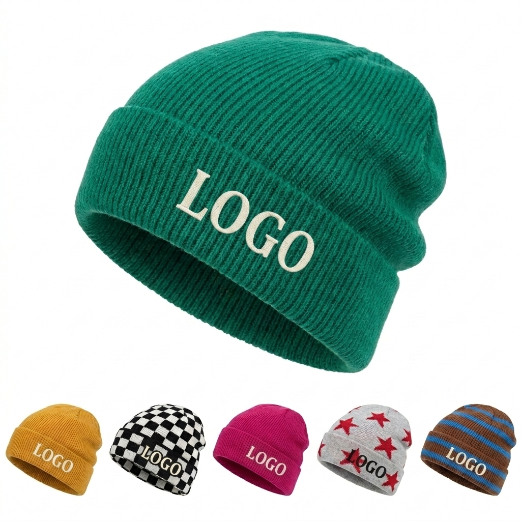 Color Shift Knit Beanie - Multi-Color Acrylic Hat