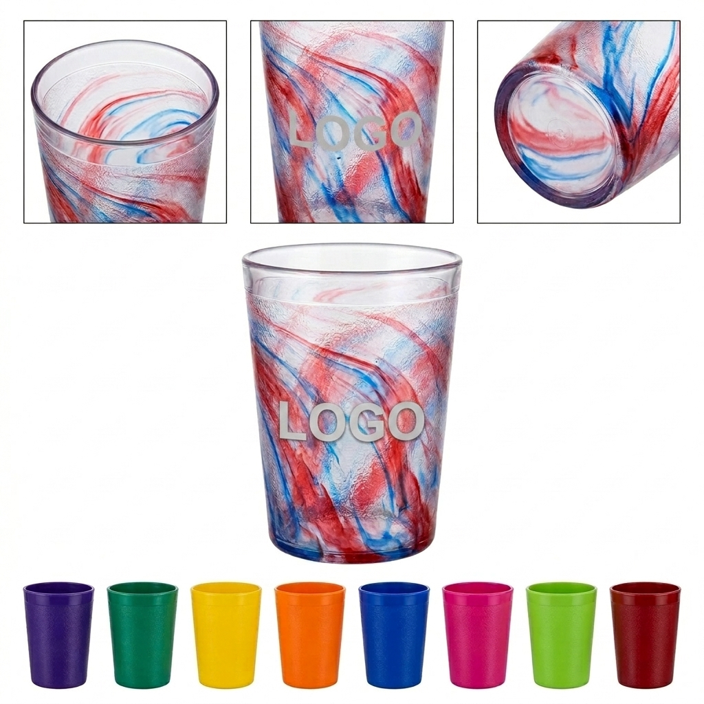 16OZ Assorted Color Cold Cups with Marble Design