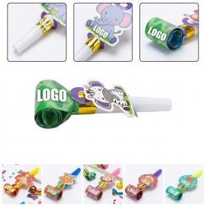 Kids' Safe Plastic Party Blower Toy with Stretching Paper Tongue