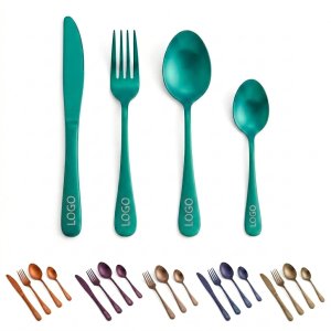 Multicolor Mirror Polished 16-Piece Stainless Steel Cutlery Set