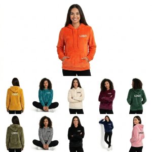 Women's Oversized Fuzzy Pullover Hoodie with Pockets