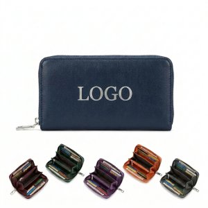 Women's Large Capacity Long Zipper Travel Wallet in PU Leather