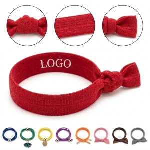 Dual-Use Elastic Knot Hair Tie and Wristband