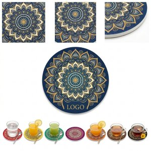 Ceramic & Cork Drink Coasters for Heat and Moisture Protection
