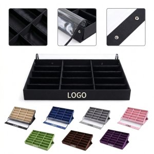 Premium Sunglasses & Jewelry Organizer Display Case with Inner Fleece Lining