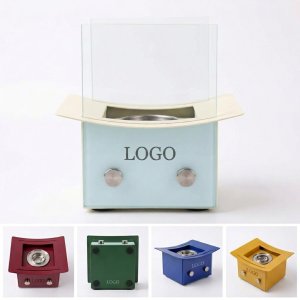 Vent-Free 360° View Table Top Fire Pit with Ceramic Wool & Sleek Design